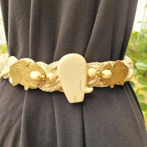 Vintage Carolyn Tanner Designs belt with elephants